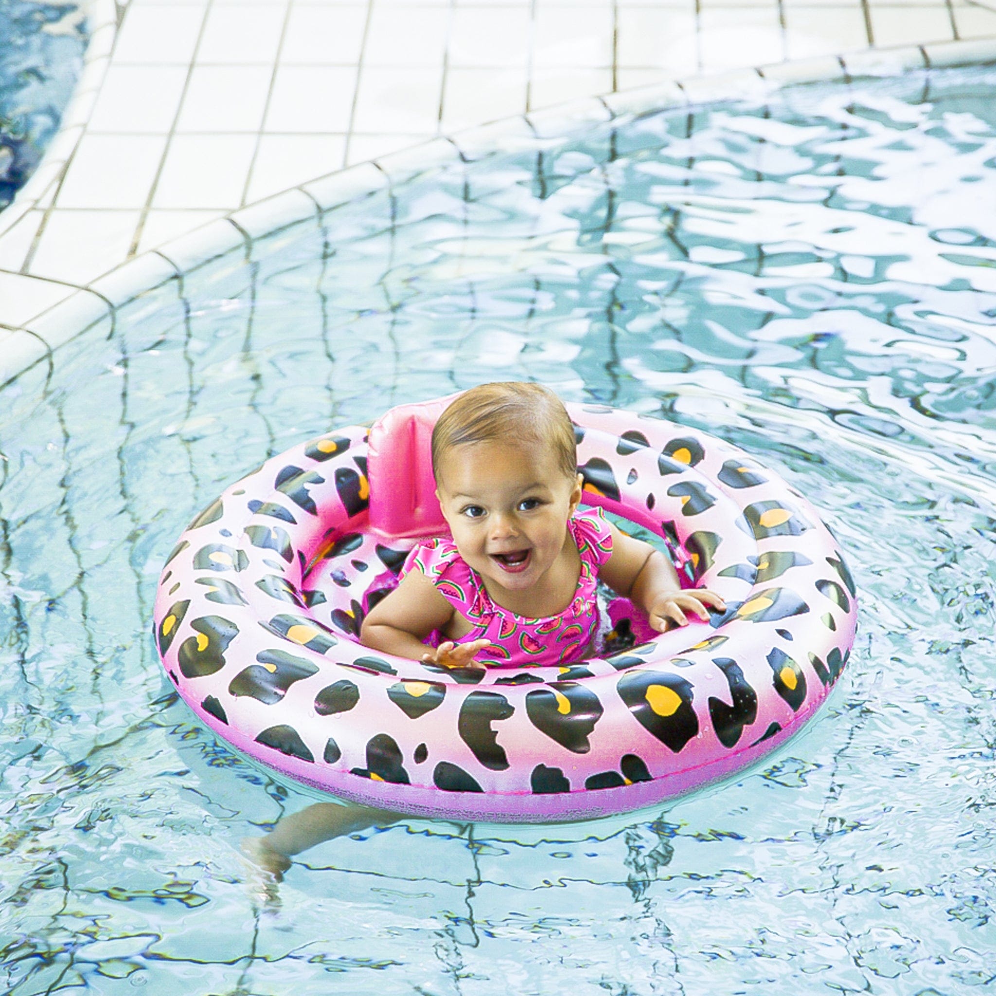 verdiepen Lyrisch Bang om te sterven Baby Float Rosé Goud Panterprint 0-1 jaar | Swim Essentials